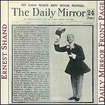Ernest Shand - Daily Mirror Front Page (CDR45) 